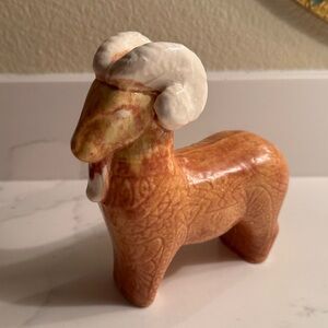Vintage Mid Century Ceramic Ram
